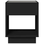 ZNTS Bedside Table with Infinity LED Black 40x40x50 cm 3284078