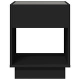 ZNTS Bedside Table with Infinity LED Black 40x40x50 cm 3284078