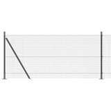Welded Wire Fence with Concrete Base 25 x 1.4 m 3352564