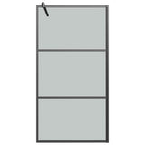 Shower walls Black 115 x 195 cm Glass and Aluminium 151892