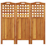 3-Panel Room Divider 121.5x2x115 cm Solid Wood Acacia 318546