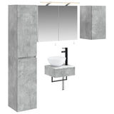 Bathroom Furniture Set 5 pcs Concrete Grey 33 x 34.5 x 160 cm 3407242