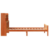 Bookcase Bed without Mattress Wax Brown 75x190 cm Small Single Solid Wood Pine 3322182
