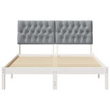 Bed Frame with Upholstered Headboard White 150 x 200 cm 3394397