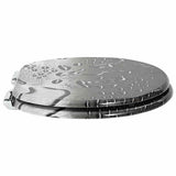 Soft-Close Toilet Seat Grey 44 x 38 cm MDF board 42027182