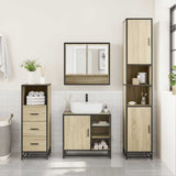 3 Piece Bathroom Furniture Set Sonoma Oak Engineered Wood 3301056