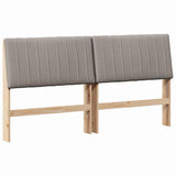 Upholstered Headboard Taupe 180 cm Solid Pine Wood 879382