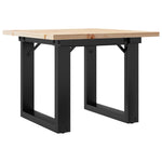 ZNTS Coffee Table O-Frame 40x40x35 cm Solid Wood Pine and Steel 3282658