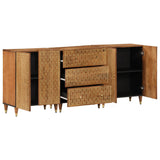 Side Cabinets 3 pcs 60x33x75 cm Solid Wood Mango 3206310