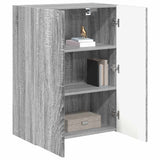 TV Wall Cabinet Grey Sonoma 59.5 x 31 x 80 cm Engineered Wood 892365