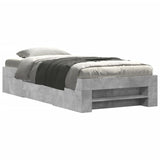 Bed Frame without Mattress Concrete Grey 75x190cm Engineered Wood 3295530