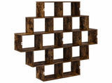 Wall Shelf Smoked Oak 120 x 20 x 136 cm Engineered Wood 8012160