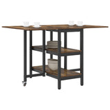Dinning Table 122 x 80 x 76.5 cm Engineered Wood Smoked Oak 8006039