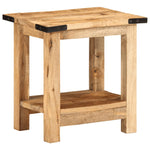 ZNTS Side Table 40x30x40 cm Solid Rough Wood Mango 358501