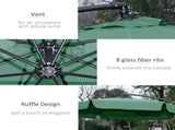 2.7m Garden Parasol Cantilever Umbrella with Crank Handle and Cross Base for Outdoor, Hanging Sun T3398P319937