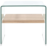 Coffee Table Clear 50x50x45 cm Tempered Glass 284742