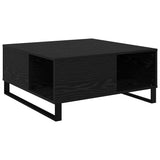 Coffee Table Black Oak 80 x 80 x 36.5 cm Engineered Wood 881671
