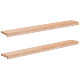 Window Sills 2 pcs Natural 110 x 20 x 2 cm Solid Beech Wood 42048139