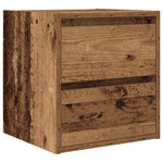ZNTS Wall-mounted Bedside Cabinets 2 pcs Old Wood 38x34x40 cm 861262
