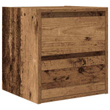 ZNTS Wall-mounted Bedside Cabinets 2 pcs Old Wood 38x34x40 cm 861262