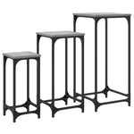 ZNTS Nesting Side Tables 3 pcs Grey Sonoma Engineered Wood 838941