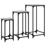 ZNTS Nesting Side Tables 3 pcs Grey Sonoma Engineered Wood 838941