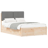 Bed Frame with Upholstered Headboard Light Grey 120 x 200 cm 3405527