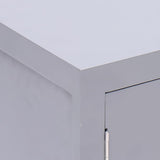 Bedside Cabinet Grey 38x28x52 cm Paulownia Wood 284072