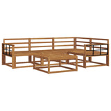 Outdoor Sofa Set 5 pcs Natural Solid Acacia Wood 3367552