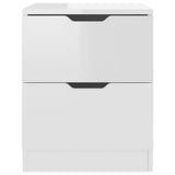 Bedside Cabinets 2 pcs High Gloss White 40x40x50 cm Engineered Wood 326736