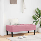 Bench with Cushion Pink 113 x 57 x 39 cm Velvet 42001951