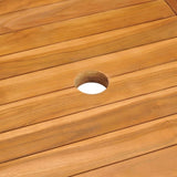 Garden Table 150x90x75 cm Solid Teak Wood 315102