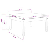 Footrest Solid Acacia Wood Natural 3407792