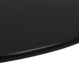 Table Top Black Tempered glass 900 mm Durable Table Top Round 244618
