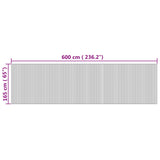 Room Divider Natural Width 600 cm Height 165 cm Bamboo 377005