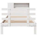 Bookcase Bed without Mattress White 100x200cm Solid Wood Pine 3322736