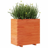 Garden Planter Wax Brown 70x40x72 cm Solid Wood Pine 3282631