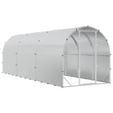 Chicken Coop Silver 600 x 200 x 200 cm Galvanised Steel 3434687