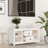 TV Cabinet White 103x36.5x52 cm Solid Wood Pine 814570