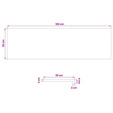 Window Sills 2 pcs Natural 100 x 30 x 2 cm Solid Beech Wood 42048154