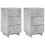 Bedside Cabinet 2 pcs Concrete Grey 33.5 x 34.5 x 60 cm 8011430