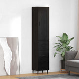 Highboard Black Oak 34.5 x 34 x 180 cm Engineered Wood 3416234