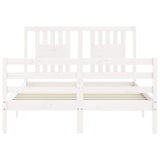 Bed Frame without Mattress White 120x200 cm Solid Wood 3194567