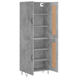 Highboard Concrete Grey 69.5x34x180 cm Engineered Wood 3199717