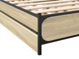Bed Frame with Drawers without Mattress Sonoma Oak 75x190 cm Small Single 3279973