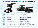 14-Inch Folding Electric Bike 68706717