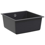 Kitchen Sink Single Basin Granite 43 x 46 x 20 cm Graphite 42053764