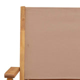 Garden Chairs 2 pcs Taupe Solid Wood Acacia and Fabric 367671