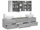 Bathroom Furniture Set 4 pcs Grey Sonoma 3406948