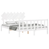 Bed Frame without Mattress White 140x190 cm Solid Wood Pine 3193447